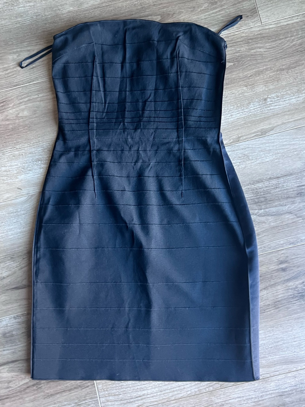 Dolce & Gabbana Strapless Black Bandage Bodycon Dress With boned corset. Size 4
